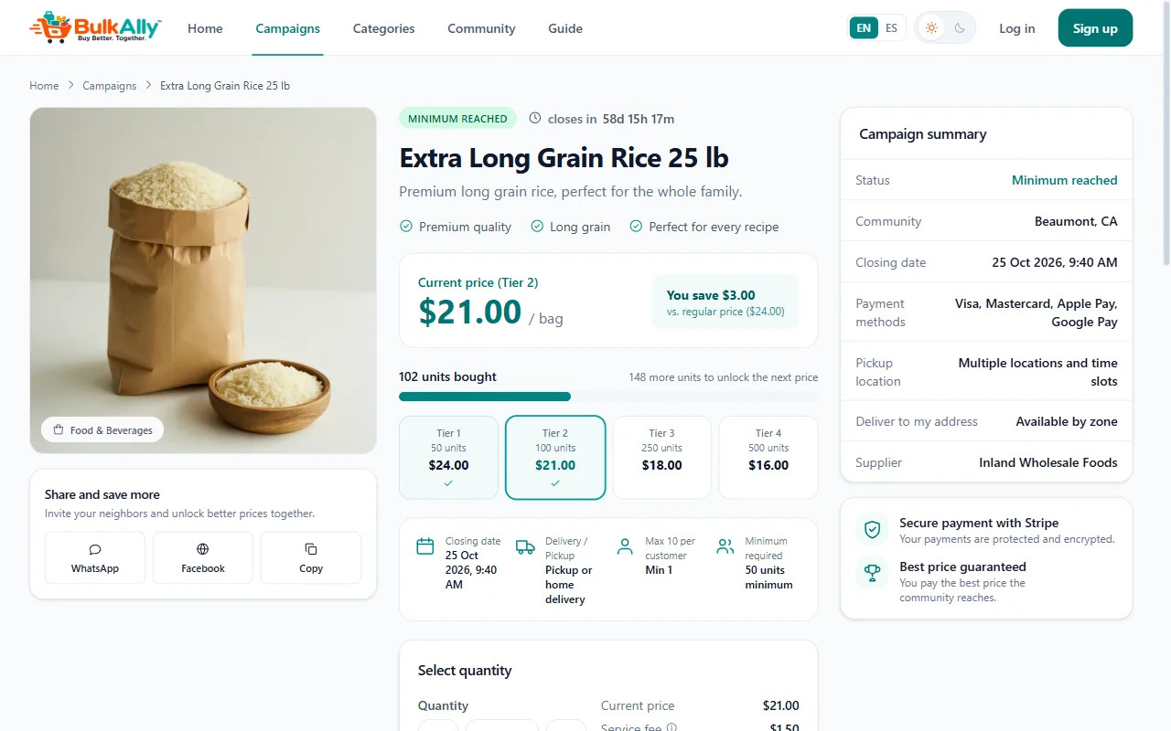 Choose how many and join